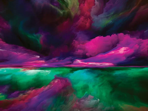 Βίστας Των Χρωμάτων Απόδραση Στη Σειρά Πραγματικότητα Backdrop Σουρεαλιστικό Ηλιοβασίλεμα — Φωτογραφία Αρχείου