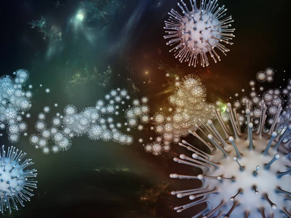 Coronavirus Reality Serie Epidemica Virale Illustrazione Particelle Coronavirus Microelementi Spaziali — Foto Stock