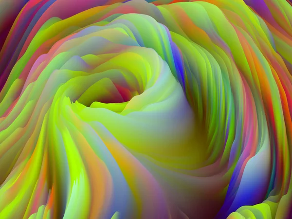 Geometrie Chaosu Série Dimensional Wave Abstraktní Design Vířící Barevné Textury — Stock fotografie