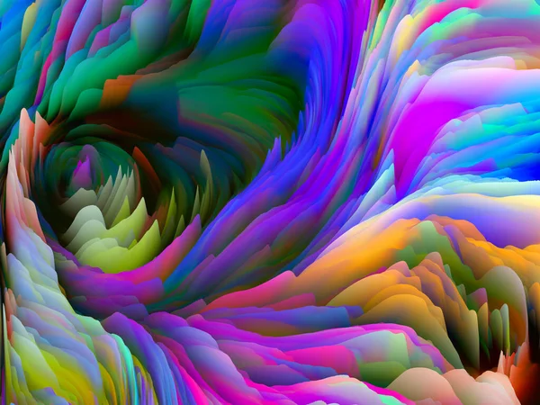 Twisted Tints Dimensional Wave Series Creative Arrangement Swirling Color Texture — Stock Photo, Image