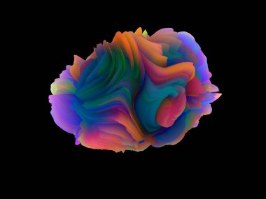 Boyutluluk ve renk parlaklığını vurgulamak için 3B dizin renk büküm ve sunumu 3B