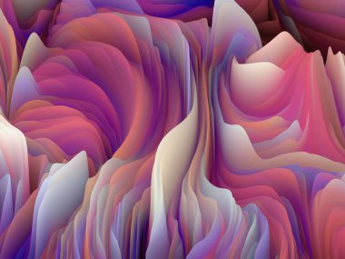 Kaotik Yüzey. Boyutsal Dalga serisi. Dönen Renk Dokusunun Arkaplan Tasarımı. Sanat, yaratıcılık ve tasarım projeleri için 3 boyutlu türbülans oluşturma