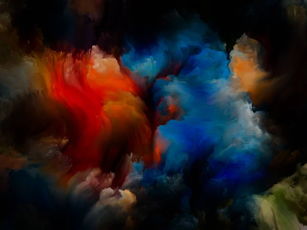 Boya Hareketi Renkli Rüya Serisi Hayal Gücü Yaratıcılık Resim Üzerine — Stok fotoğraf