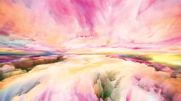 Geometria Peisajului Vezi Niciodată Serialul World Compoziție Culori Texturi Nori — Fotografie, imagine de stoc
