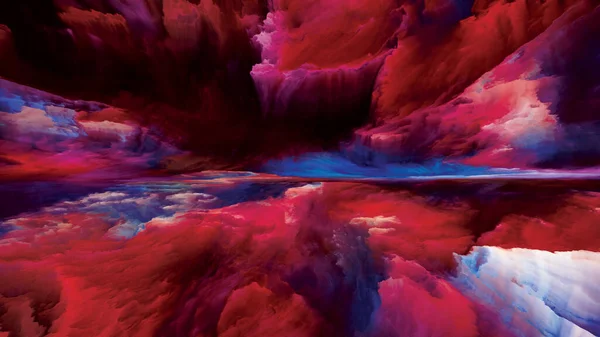 Цвета После Смерти Серия Реальности Реальности Abstract Arrangement Surreal Sunset — стоковое фото