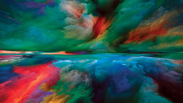 スペクトル雲 現実逃避シリーズ 風景画 想像力 創造性と芸術のプロジェクトのための超現実的な日の出の色とテクスチャで作られた芸術的背景 — ストック写真