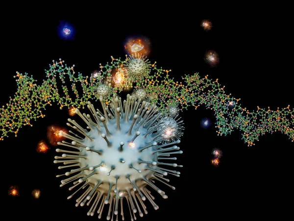 Logique Coronavirus Série Épidémies Virales Illustration Particules Coronavirus Éléments Microspatiaux — Photo