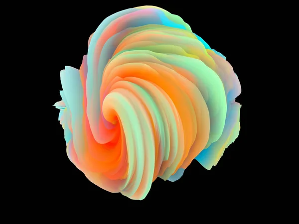 3D Rendering of folder color twist for 3D designs and presentation to emphasize  dimensionality and color brightness