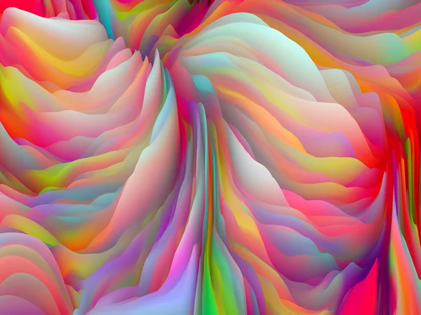 Геометрия Хаоса Dimensional Wave Series Абстрактный Дизайн Тонкой Цветовой Текстуры — стоковое фото