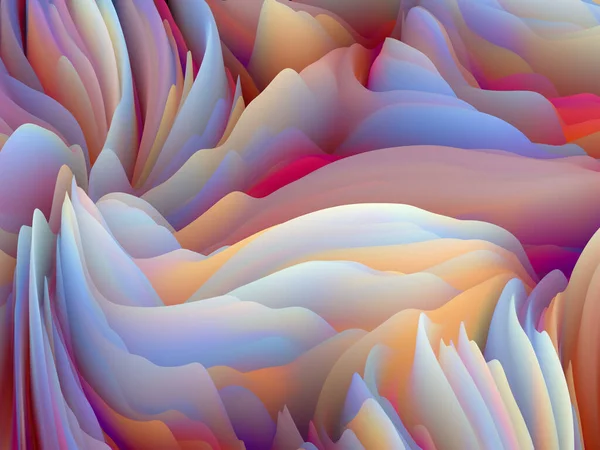 Хаотическая Поверхность Dimensional Wave Series Дизайн Фона Текстуры Swirling Color — стоковое фото