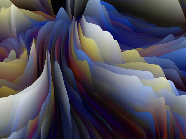 Overflateskru Dimensjonal Bølge Serie Swirling Color Texture Engelsk Rendering Tilfeldig – stockfoto