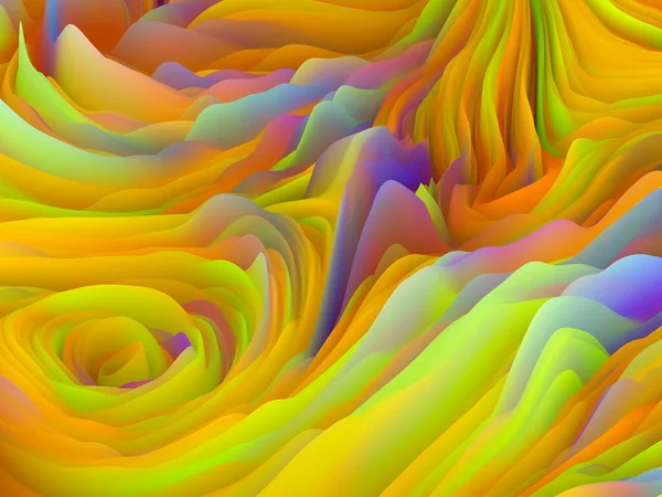 Tactile Math Dimensional Wave Series Composition Swirling Color Texture Rendering — Stock Photo, Image