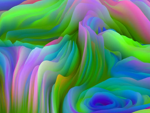Pintura Retorcida Serie Dimensional Wave Diseño Abstracto Hecho Textura Color — Foto de Stock