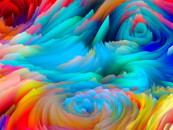 Geometrie Des Chaos Dimensional Wave Serie Hintergrund Der Wirbelnden Farbtextur — Stockfoto