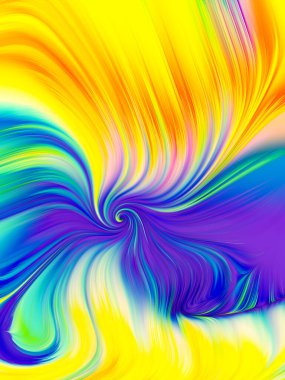 Renkli Hareket. Görsel parfüm serisi. Sanat, tasarım ve teknoloji metaforu olarak renklerin ve gradyanların canlı akışından oluşan tasarım