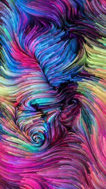 Holi bahar festivali davetiye kartı olarak kullanmak için birbiri ile birleşen parlak çizgilerin dansı. Kıl ince tasarım serisi.