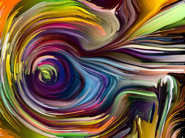 Serie Color Líquido Abstracción Artística Compuesta Por Rayas Pintura Multicolor —  Fotos de Stock