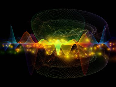 Renkli dalgalanma. Optik Akış serisi. Teknoloji, tasarım ve eğitim metaforu olarak siyah arkaplanda izole edilmiş renk çizgileri ve ışıklardan oluşan tasarım