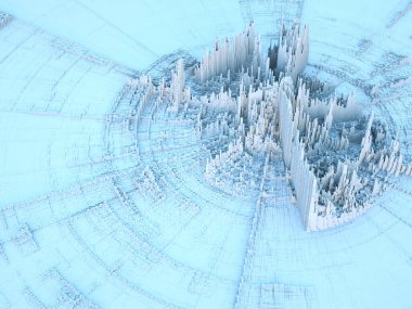 Yer Değiştirme Dünyaları. Eðitim konularýnda fraktal gürültü yer deðiþimi, üç boyutlu teknoloji, matematiksel ve sanal 3D görüntüleme.