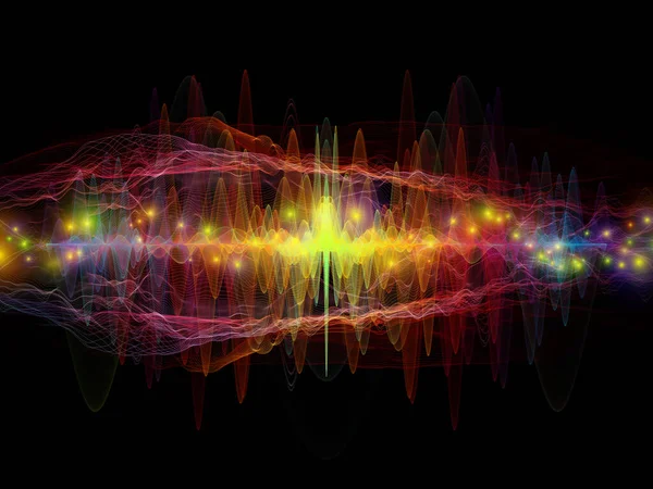Oscillation 플로우 시리즈 디자인 분야의 레이아웃에 배경에 천연색 조명으로 시각적으로 — 스톡 사진