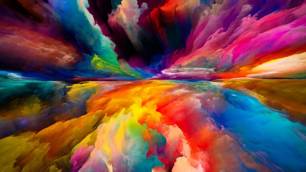 Tęczowe Oświecenie Seria Ucieczka Rzeczywistości Kreatywny Układ Surrealistycznych Kolorów Faktur — Zdjęcie stockowe