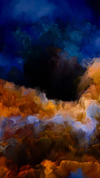 Dreams of Upper Atmosphere series. Canvas of fractal colors on the subject of digital painting, alien worlds and abstract art.