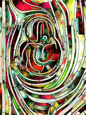 Kırık hayal gücü. Lekeli Camlar Birliği serisi. Parçalanma, sanat, şiir ve tasarım birliğiyle ilgili projelerde kullanılacak renk ve doku parçalarının arkaplanı