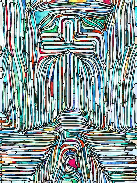 Сломанный Свет Серия Unity Stained Glass Абстрактный Дизайн Фрагментов Цвета — стоковое фото