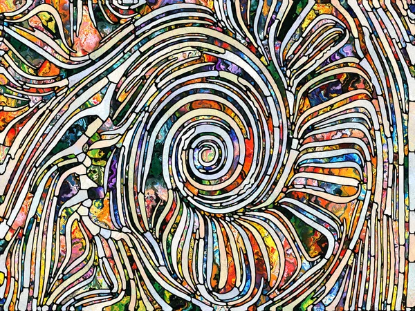 Spektral Struktur Enheten Färgade Glas Serien Konstnärlig Abstraktion Sammansatt Mönster — Stockfoto