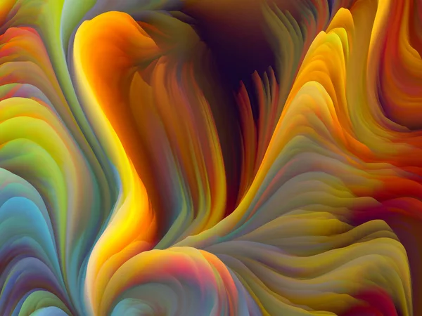 Color Storm Series Rendering Motion Virtual Foam Serve Wallpaper Background — Stock Photo, Image