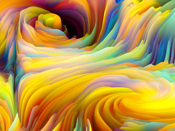 カラーストームシリーズ 抽象的なカラフルなフォームの3Dレンダリングは アートとデザインの主題に壁紙や背景として機能します — ストック写真