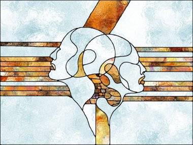 Işık kırıntıları. Lekeli Camlar Birliği serisi. Parçalanma, sanat, şiir ve tasarım konuları için renk ve doku parçalarının kompozisyonu