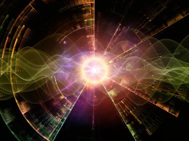 Fraktal Bilgi Serisi. Bilim, eğitim ve bilgi teknolojileri konusunda radyal ve sinüzoidal yapıların oluşturulması.