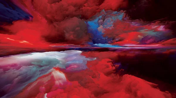 Спектральні Гори Втеча Серії Реалій Тло Сюрреалістичного Заходу Сонця Кольори — стокове фото