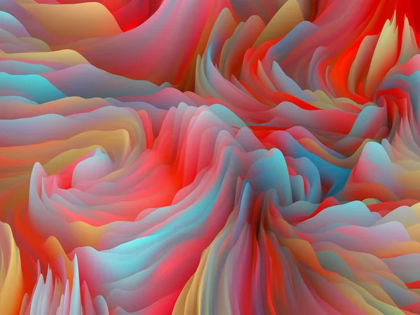 Látka Sines Série Dimensional Wave Uspořádání Vířící Barevné Textury Vykreslování — Stock fotografie