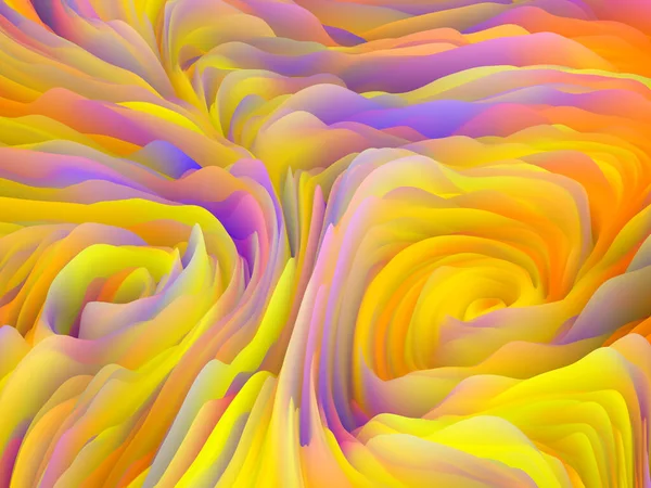 Geometría Retorcida Serie Dimensional Wave Composición Textura Color Remolino Representación — Foto de Stock