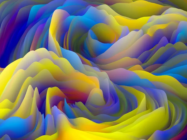 Randoms Geometri Dimensionell Vågserie Kreativa Arrangemang Swirling Color Texture Rendering — Stockfoto