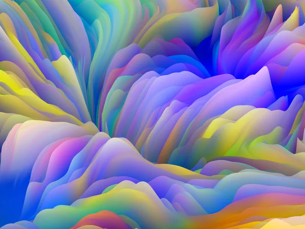 Chaotisch Oppervlak Dimensionale Golf Serie Achtergrondontwerp Van Swirling Color Texture — Stockfoto