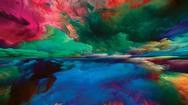 Işık Bulutları Gerçekliğe Kaçış Dizisi Doğaüstü Günbatımı Renkleri Dokularından Oluşan — Stok fotoğraf
