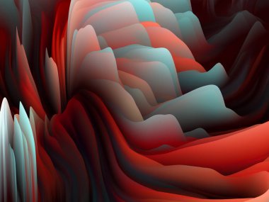 Çarpık yüzey. Boyutsal Dalga serisi. Girdap Rengi Dokusunun yaratıcı düzenlemesi. Sanat, yaratıcılık ve tasarım konularında 3 boyutlu türbülans oluşturma