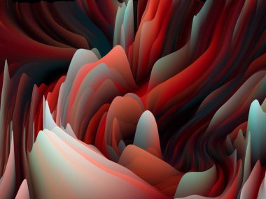 Çarpık Tints. Boyutsal Dalga serisi. Girdap Rengi Dokusundan oluşan sanatsal soyutlama. Sanat, yaratıcılık ve tasarım projelerinde kullanılmak üzere 3 boyutlu türbülans oluşturma