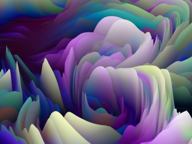 Sinüs Kumaşı. Boyutsal Dalga serisi. Girdap Rengi Dokusunun arka plan tasarımı. Sanat, yaratıcılık ve tasarım konularında 3 boyutlu türbülans oluşturma