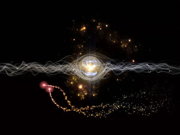 Information Wave Series Background Radial Sinusoidal Structures Subject Science Education — Stock Photo, Image