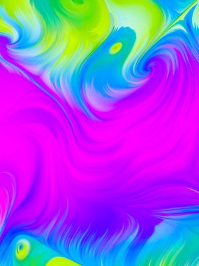 Bükülmüş ışık iplikleri. Taşma Renkler Serisi.