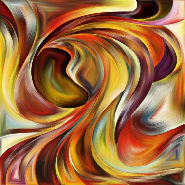 Form Sevinity serisi. Sanat, tasarım, yaratıcılık ve hayal gücü konularındaki renkli şekillerin ve dokuların soyut arkaplanı.