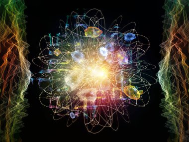 Rastgele Dalga Biçimleri serisi. Tasarım ve modern teknoloji üzerine renkli fraktal dalgaların arkaplanı.