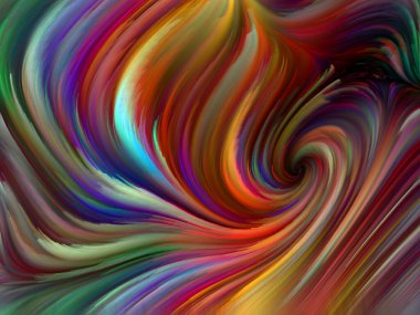 Renkli girdap serisi. Hayal gücü, uzay, bilim kurgu ve yaratıcılık üzerine çalışmalar için yaşam, yaratıcılık ve sanat konularındaki spektral liflerin renkli hareketlerinin görsel olarak memnun edici bileşimi
