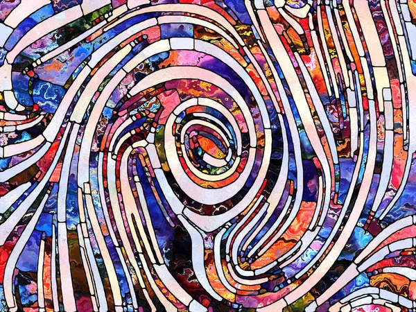 想像力の弱さステンドグラスシリーズの統一 断片化 詩とデザインの統一に関する作品のための色とテクスチャの断片のパターンで作られた視覚的に魅力的な背景 — ストック写真