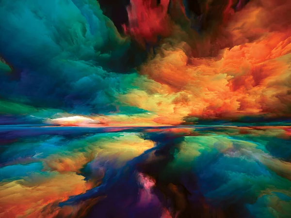 Hayalet Bulutlar Gerçekliğe Kaçış Dizisi Manzara Hayal Gücü Yaratıcılık Sanat — Stok fotoğraf