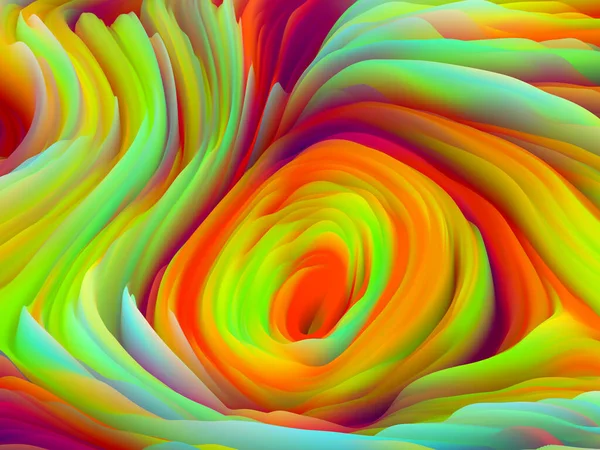 Vridna Målningar Dimensionell Vågserie Abstrakt Design Swirling Color Texture Rendering — Stockfoto